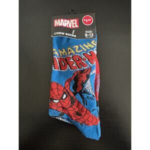 New Marvel Spider-Man Crew Socks Size 9-13
